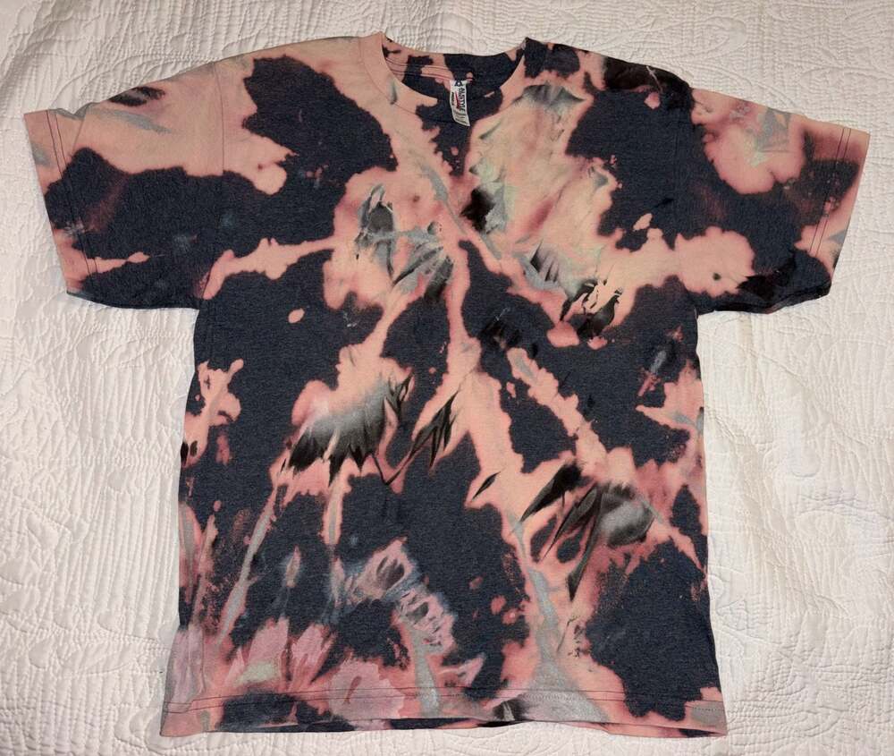 Alstyle Premium Youth Large Bleach Tie-Dye T-Shirt